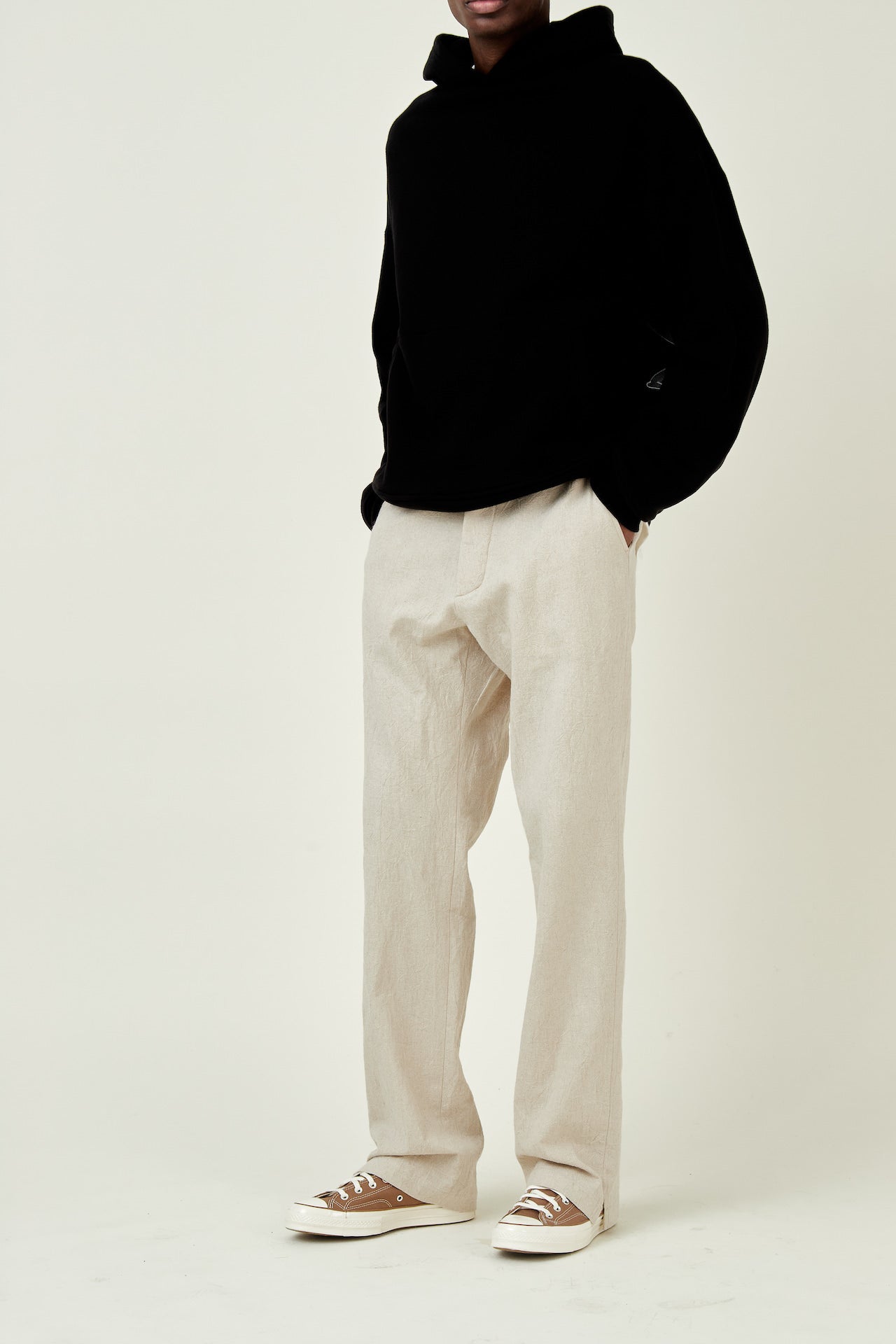 Linen and cotton trousers