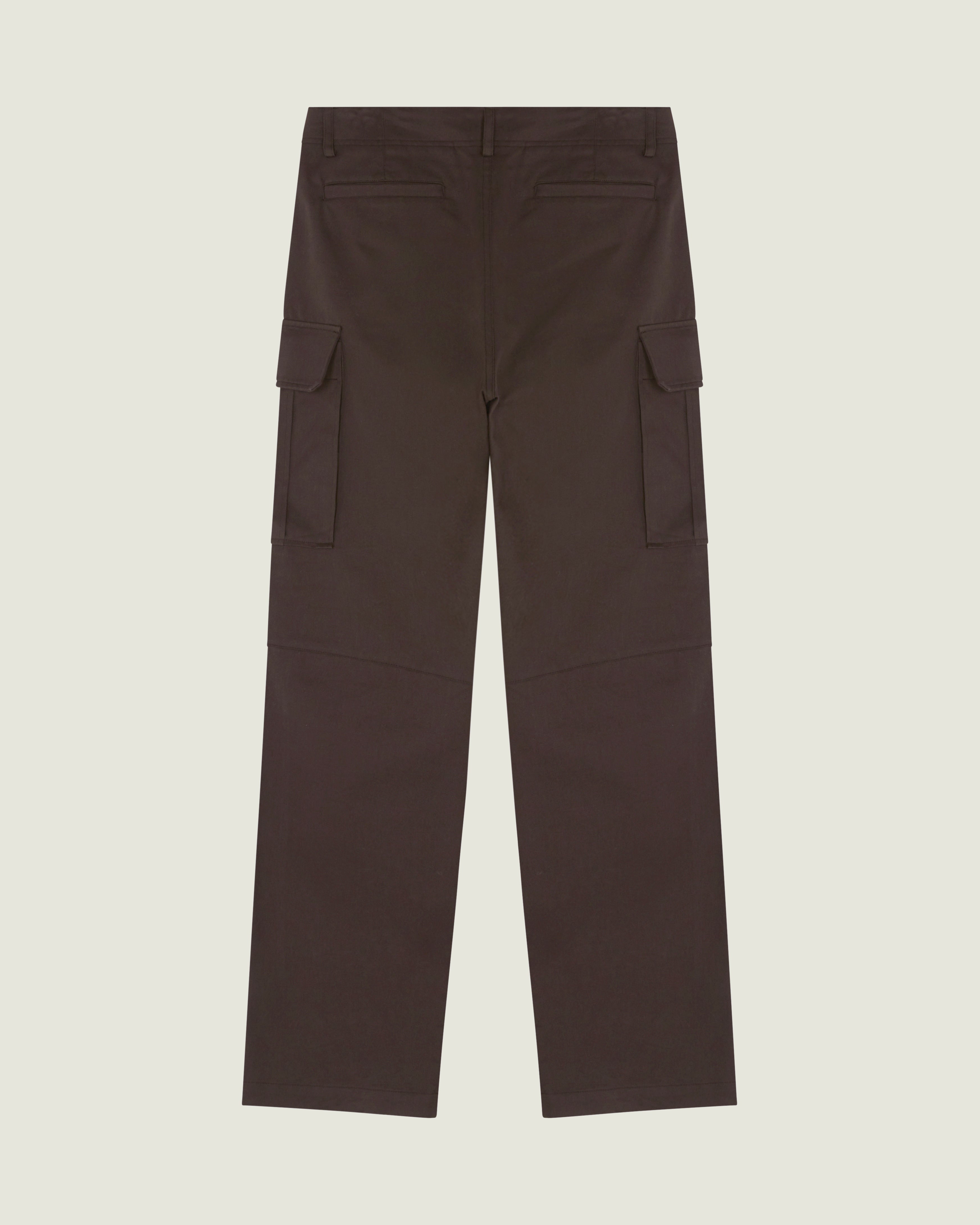 Chocolate cargo trousers